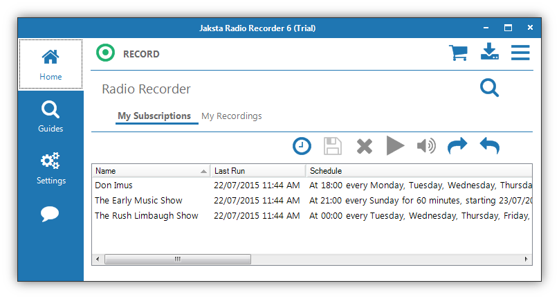 Picture of Jaksta Radio Recorder for Windows